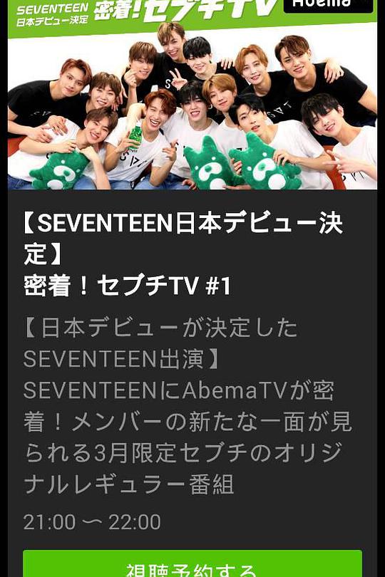 密著！SEVENTEEN TV 